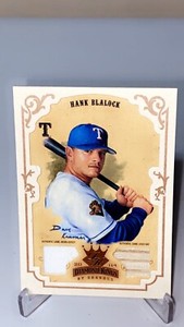 2004 Donruss Diamond Kings Hank Blalock Dual Bat Relic Bronze Materials /100
