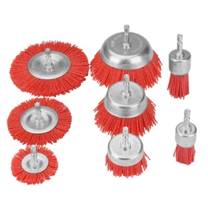 Nylon Wire Abrasive Cup Brush Kit Grinding Wheel Derusting Rotary Tool for Metal - Picture 1 of 19