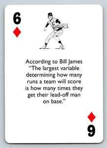 Tauschkarte MLB Baseball Trivia Fahrrad Sport Sammlung Six of Diamonds - Bild 1 von 2