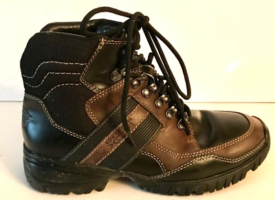 Botas al Tobillo Rockport Para Hombres Negras Dobladas XCS Cuero Impermeables Con Cordones Informales Foto 1 de 4