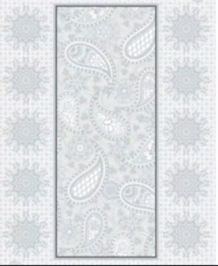 Benartex - Holiday Jubilee Paisley Silver Metallic Quilting And Crafting Panel - Picture 1 of 3