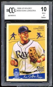 Evan Longoria Rookie Card 2008 UD Goudey #200 BGS BCCG 10 - Picture 1 of 2