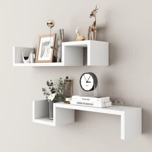 Floating Shelves, 2 Set Wall Mounted Shelves for Wall Decor, Modern Pictur - Picture 1 of 7