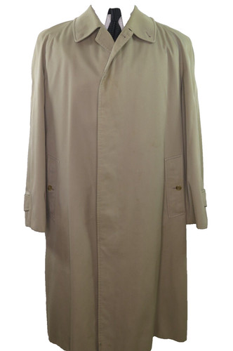 Vintage Burberry uomo fodera lana rimovibile beige trench town top soprabito 44R Inghilterra