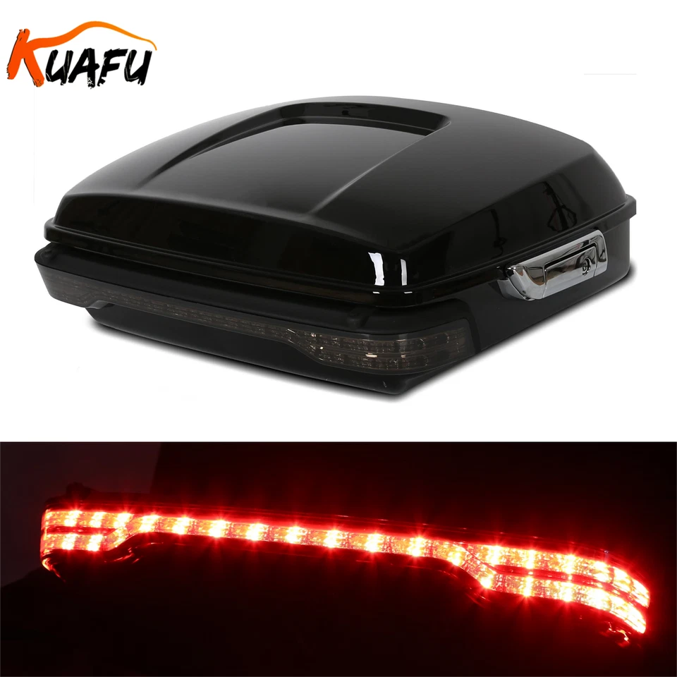 10.7" Luggage Trunk W/LED Light Latch For Harley Davidson Road Glide 14-25 - Image 1 of 4