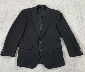 Saks Fifth Avenue Suit Jacket 42 R Black Wool Cashmere Luxury Designer USA Sport - Picture 1 of 19