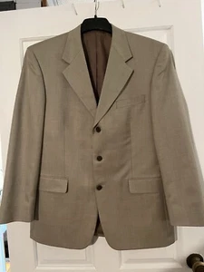 Jones New York Men’s Jacket 41R Wool Silk Blend Beige 3 Button - Picture 1 of 10