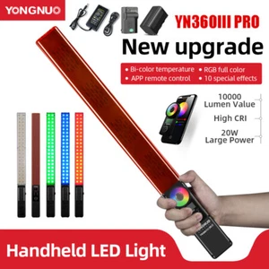 YONGNUO YN360III PRO RGB LED Video Light Handheld Ice Stick 3200K 5600K Bi-color - Picture 1 of 14