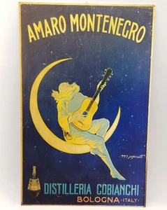 AMARO MONTENEGRO PANNELLO PUBBLICITARIO - REPLICA MODERNA - PLASTICA CM 60X38 - Imagen 1 de 5
