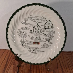 Country Side Under Glazed Royal China Dinner Plate Ptint F-52 - Picture 1 of 19
