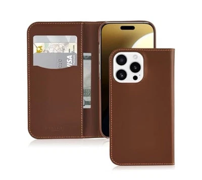 Funda tipo billetera de cuero Coach Signature iPhone 16 Pro teléfono de diseñador avellana Foto 1 de 4