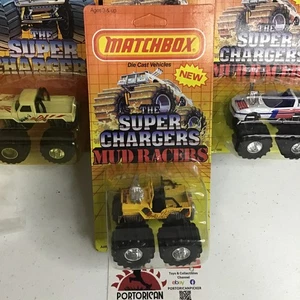 MATCHBOX SUPER CARICABATTERIE JEEP MONSTER TRUCK GIALLO 1985 1/64 PRESSOFUSO NUOVO CON SCATOLA - Foto 1 di 6