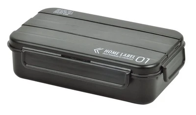 Pearl Metal Bento Box 1 Tier 4 Point Lock Men's Lunch Box Black - Image 1 of 2