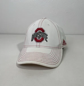 Ohio State Adidas Baseball Cap Hat One Size Buckeyes White & Red - Picture 1 of 12