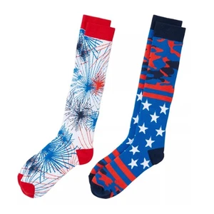 Alpine Design Men's Snow Sport Socks – 2 Pack - Americana Blue - New - Picture 1 of 4