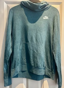 Nike Pullover Damen Hoodie Trichterausschnitt Bicoastal Sportswear türkis kleine Größe 8-10 - Bild 1 von 3