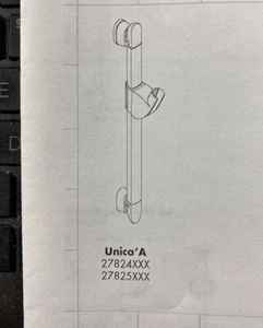 Hansgrohe 36" Unica Shower Wall Bar - 27825 - Picture 1 of 5