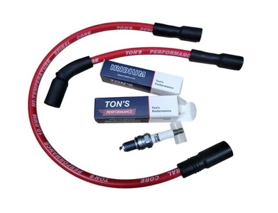 10 mm Ton's Red Harley Davidson Sportster XL 07-17 Bujía y cables 883 1200 Foto 1 de 4