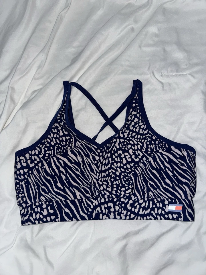 Tommy Hilfiger 动物印花运动文胸 M 码 - 运动服运动文胸 — 第 1/4 张图片