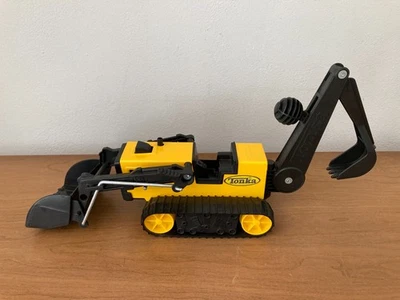 2012 Tonka Hasbro Front End Loader Backhoe Bulldozer Yellow #92534 - Image 1 of 4