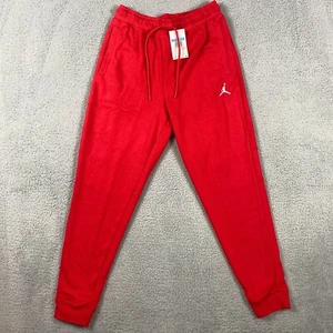 Jordan Fleece Sweatpants Mens M Red Joggers Nike Air Training CV8347-657 - Picture 1 of 12
