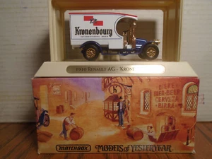 MATCHBOX MODELS OF YESTERYEAR YGB07 1910 RENAULT AG KRONENBOURG BEER NEW IN BOX - Picture 1 of 4