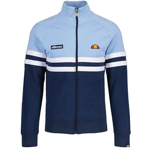 Ellesse Mens Rimini Zip Up Track Top Vintage Casual Tracksuit Jacket Blue Navy - Picture 1 of 8