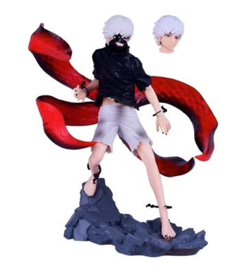 Tokyo Ghoul Kaneki Ken Figure Mask Model Doll Anime Change Heads Statue Ornament - Image 1 of 3