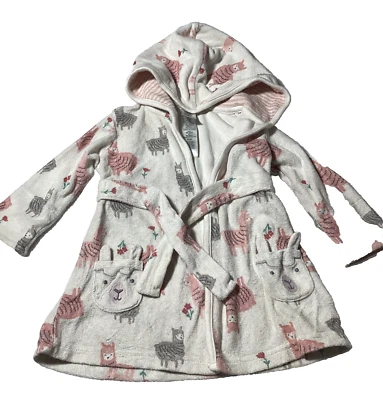 Bata de baño Carter’s Llama rosa y blanco - talla 0-9 meses Foto 1 de 4