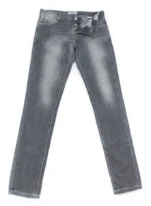 Luigi Borrelli Gray Solid Jeans - Super Slim - 32/48 - (CARSS14911645) - Picture 1 of 4