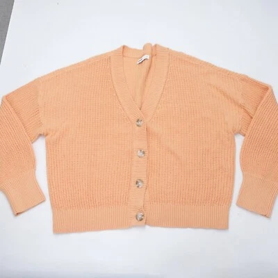Sonoma товары для жизни кардиган женщин 2XL персиковый длинным рукавом V шеи кнопка спереди - Изображение 1 из 4