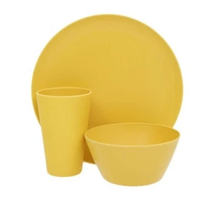 Recycled Eco Picnic Set For One - Yellow - Camping Colour Party - Picture 1 of 3