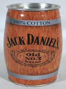 RARO 2006 JACK DANIEL'S OLD N.7 MARCA ESPOSITORE BANCO DI LATTA A FORMA DI CANNA ALTEZZA 4,25" - Foto 1 di 7
