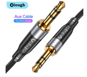Elough Audio Extension Cable Jack 3.5mm Male to Male Audio Aux Cable NYP - Foto 1 di 4