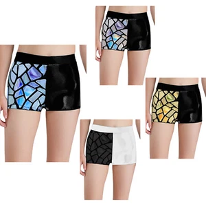 Kids Girls Shiny Sequins Metallic Dance Shorts Jazz Hip-Hop Gymnastic Hot Pants - Picture 1 of 38