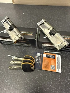 Avocet ABS Thumb Turn 3 Star Keyed Alike Pair Euro Cylinder TS007 KM586153 - Picture 1 of 4