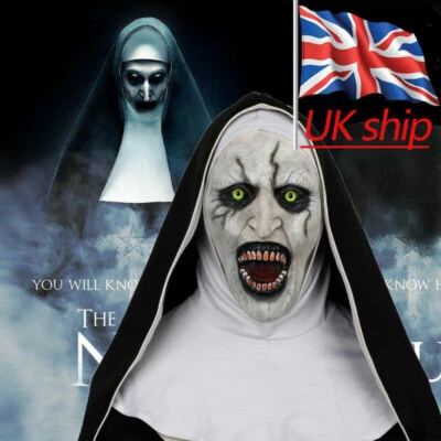 The Nun Valak Mask Cosplay The Conjuring Scary Mask Full Head Halloween Mask - Image 1 of 4