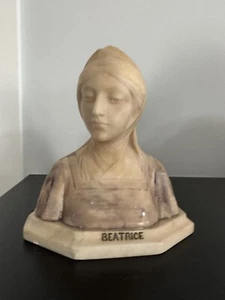 Dante’s Beatrice Marble And Alabaster Bust c. 1900 By Giuseppe Bessi. - Picture 1 of 7