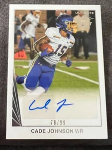 CADE JOHNSON 2021 LEAF ULTIMATE AUTOGRAPH # 78/99 SEATTLE SEAHAWKS - Picture 1 of 3