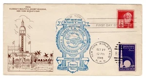 #890 Samuel Morse Inventor Famous American 1940 FDC Florida Exhibit Bldg - Picture 1 of 2