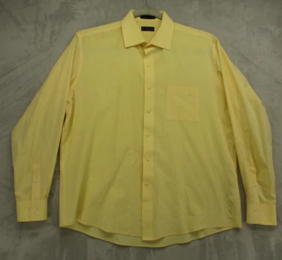 Camisa con botones J. Ferrar para hombre X-grande amarilla color liso mezcla de algodón Foto 1 de 4