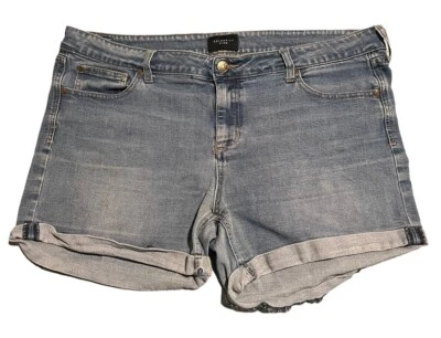 Pantalones Cortos Celebrity Rosa Mujer 17 Denim Jean Puño Enrollado Lavado Claro Talla Grande Foto 1 de 4