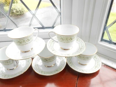 noritake springtime 12x lot 6x cups 3in high 11in  6x saucers 6in across   new - Image 1 of 4