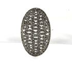 Marcasite Sterling Silver 925 Pin Brooch CFJ Pre-Owned Collins Fine Jewelry 1.8"