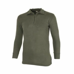 German Military Olive Green Cold Weather Tricot Field Shirt Zip Up Jumper Jersey - Picture 1 of 1