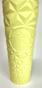 Vaso geométrico Starbucks verano 2025 amarillo 24 oz vaso frío nuevo - Imagen 1 de 6