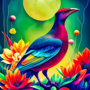 Printable, Digital Download, *.PNG File - Paper Birds Fine Art Collection: #28 - Picture 1 of 1