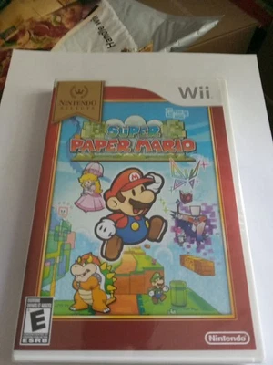 New Factory Sealed  Mint Super Paper Mario Nintendo Selects Edition Wii - Image 1 of 4