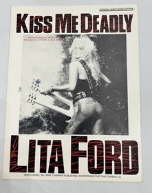 Lita Ford &ldquo;Kiss Me Deadly&rdquo; Vintage Sheet Music Hard Rock/ Heavy Metal Runaways