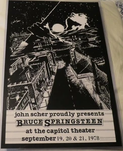 BRUCE SPRINGSTEEN 1978 CAPITOL THEATRE REPLICA CONCERT POSTER  - Picture 1 of 2